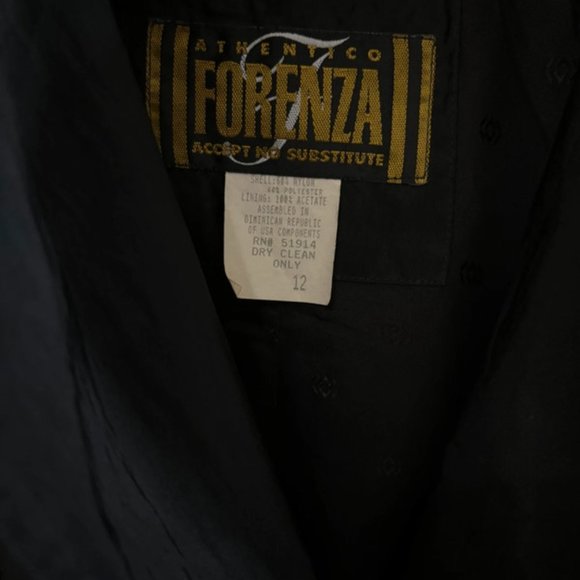 Vintage Forenza Black Rain Jacket Overcoat Size 12 - Picture 7 of 7